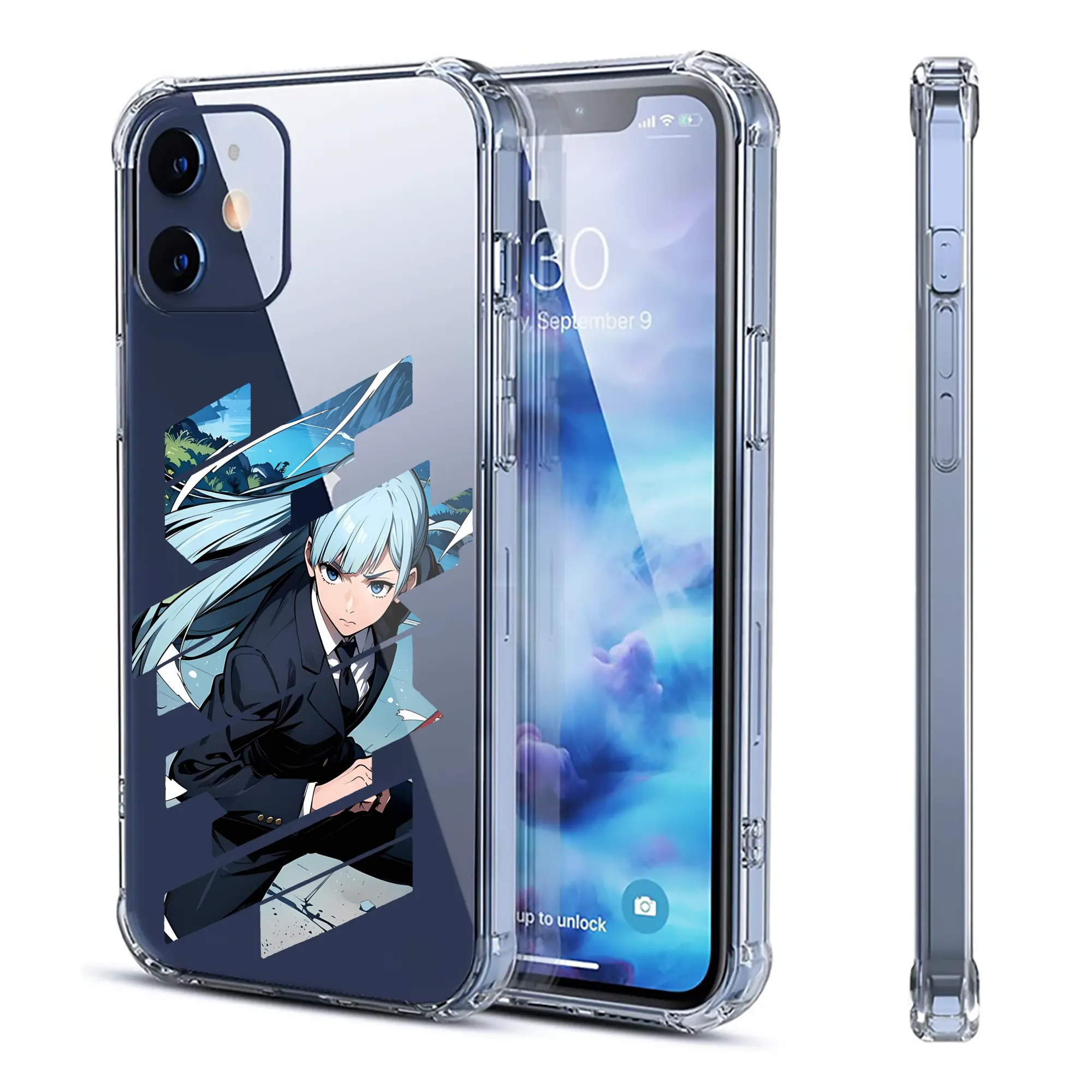 呪術廻戦 グッズ,三輪 霞 - IPhone 12シリーズ対応 ・ 透明スマホケース ・ クリアソフトケース ・ TPU素材 ・ 耐衝撃 ・ 高密着 ・ 防汚 防指紋 ・ 簡単着脱